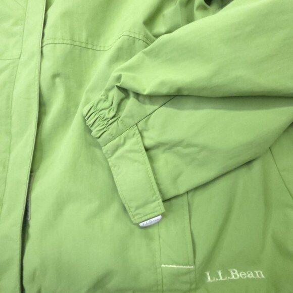 LL Bean Jacket Womens M Green Blue Zip Out Fleece Coat Liner Hooded Outdoors - Picture 9 of 16
